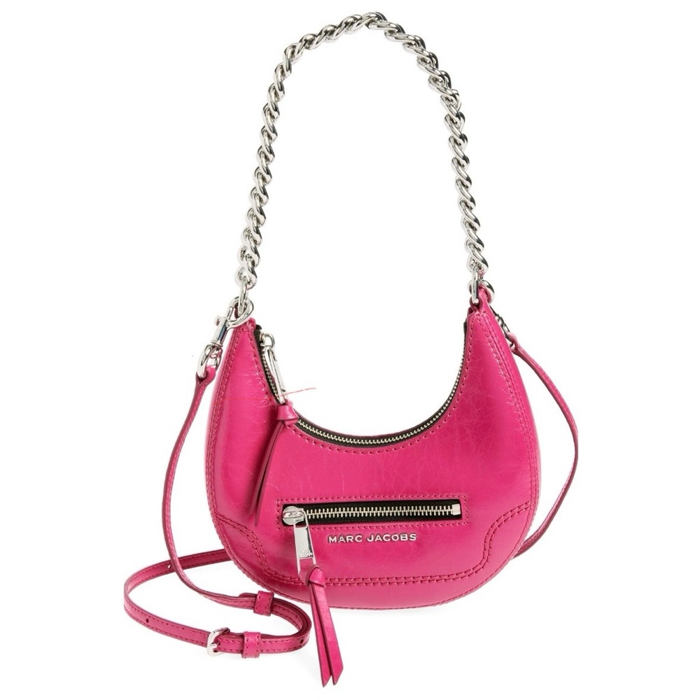 MARC JACOBS Leather Crescent Bag - Lipstick